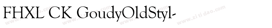FHXL CK GoudyOldStyl字体转换
